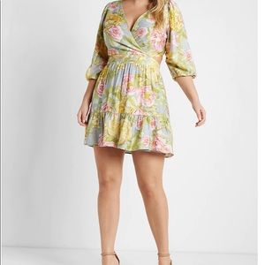 Green floral express dress